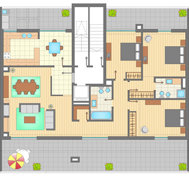Área Habitação 153 m2 (aprox) - Área Terraço 78 (aprox)
